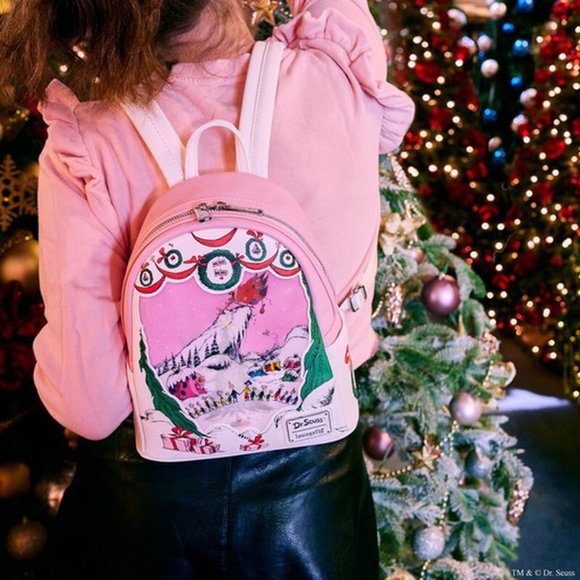 Dr. Seuss\' How the Grinch Stole Christmas- Lenticular Scene Mini Backpack NWT main image 4